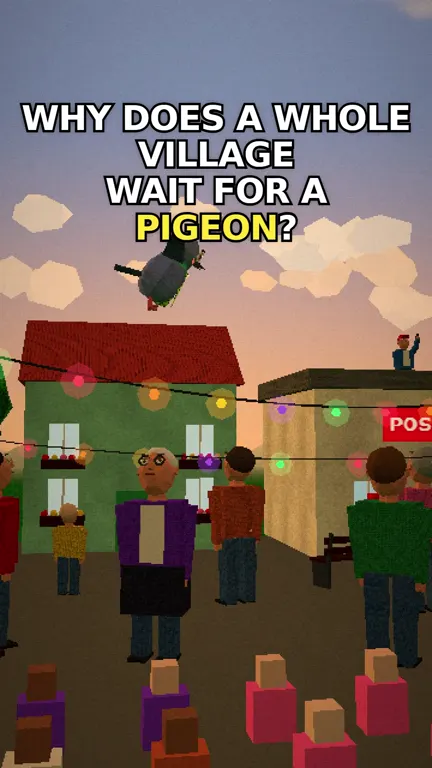 Why does a whole village wait for a pigeon every Friday?